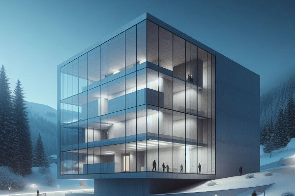 Entwurf Verwaltungsgebäude, KI-basiertes Konzept