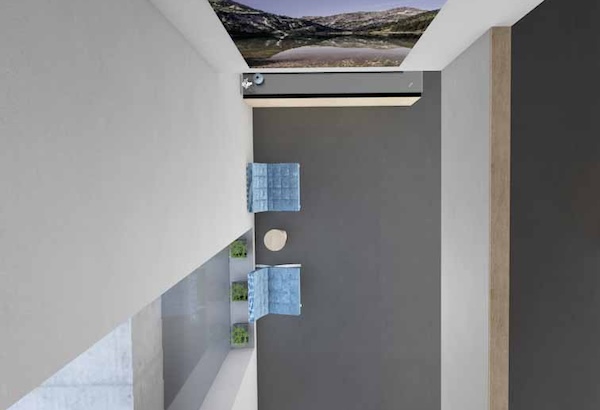 Innenvisualisierung Rossberg Appartements, Tannheim